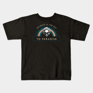 Patience Is The Key To Paradise Skull Clown Kids T-Shirt